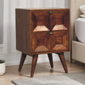 Chestnut Mango Wood Quad Nightstand