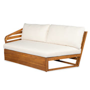 Acacia Wood V-Sectional Outdoor Sofa — scale reference and proportion detail