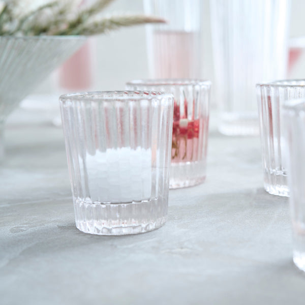 Ribbed Clear Shot Glass Set