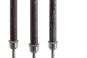 Frosted Black Paraffin Taper Candles Set