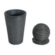 Ribbed Concrete Column Sphere Fountain