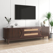 Fluted Rattan-Front Media Console