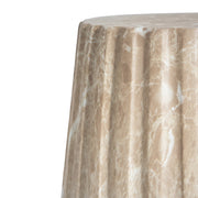 Fluted Concrete Outdoor Side Table — detail of finish and surface variation