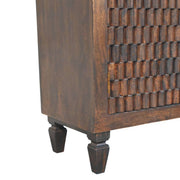 Carved Mango Wood Two-Door Sideboard