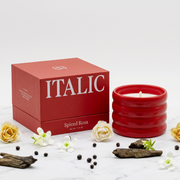 Ridged Ceramic Soy Candle