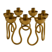 Looped Gold Metal Seven-Light Candelabrum