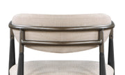 Open-Back Upholstered Dining Armchair Set — detail of finish and surface variation