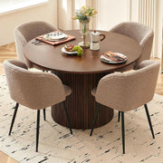 Fluted Pedestal Round Dining Set – dining room set (view 7) | Roost & Roam