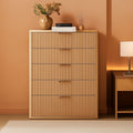 Fluted Wood-Grain Six-Drawer Dresser – chest | Roost & Roam
