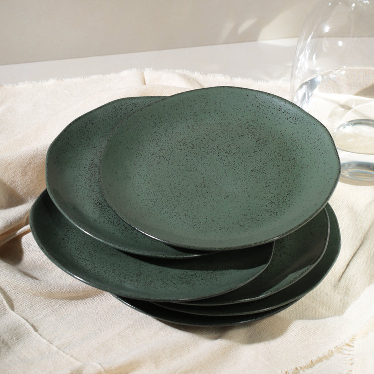 Speckled Ceramic Dinner Plate Set