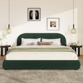Curved Velvet Upholstered Bed Frame