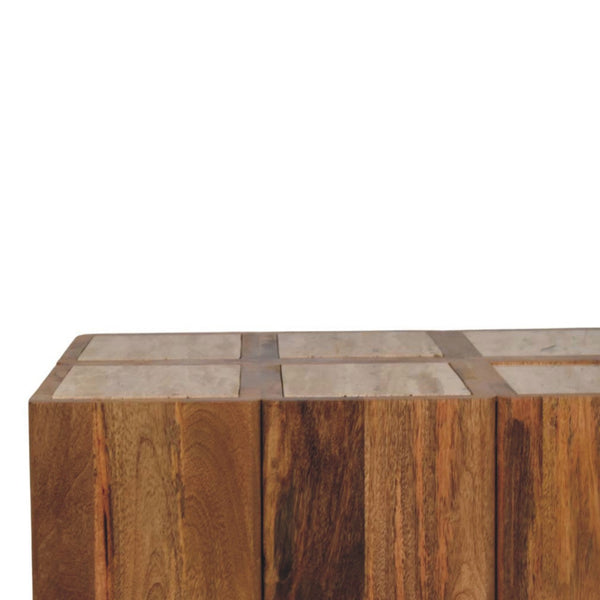 Mango Wood Block Side Table