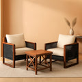 Acacia Wicker Outdoor Lounge Set – outdoor patio, in beige | Roost & Roam