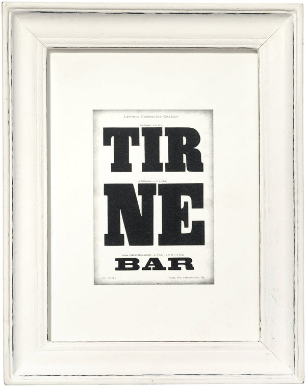 Wide White Wood Picture Frame