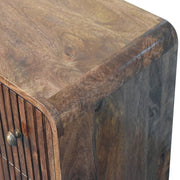 Ridged Mango Wood Three-Drawer Chest