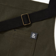 Olive Canvas Full-Coverage Apron