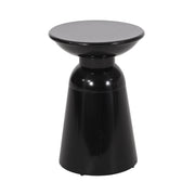 Powder-Coated Iron Pedestal Side Table Set