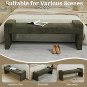 Bouclé Upholstered Arch Bench – ottoman (view 5) | Roost & Roam