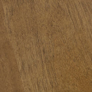 Triangle-Top Cross-Base Wood Coffee Table — scale reference and proportion detail