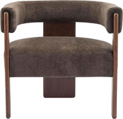 Velvet Barrel-Back Accent Chair (view 3) | Roost & Roam