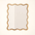 Wavy Mango Wood Wall Mirror