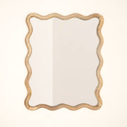 Wavy Mango Wood Wall Mirror