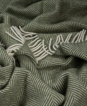 Herringbone Pure Wool Throw Blanket