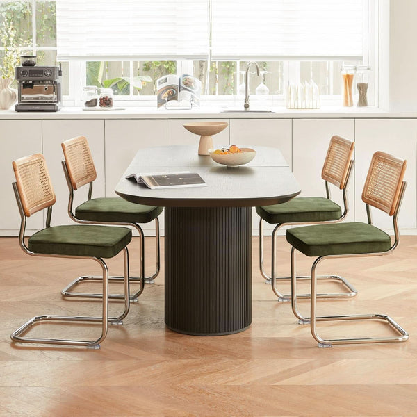 Cane Back Cantilever Dining Chair Set – dining room set (view 3) | Roost & Roam