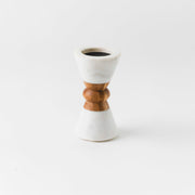 Marble Acacia Wood Candle Holder