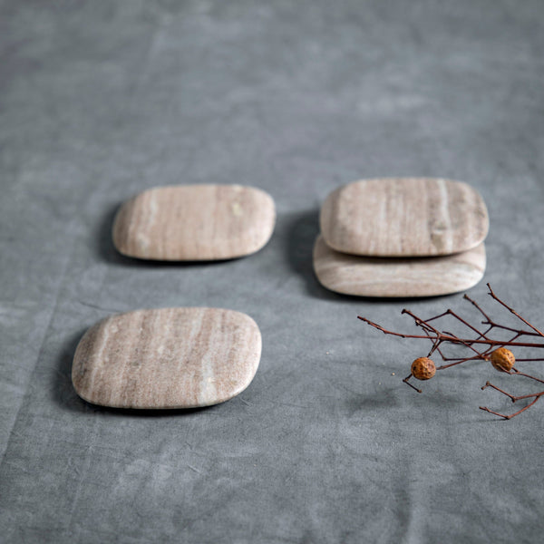 Variegated Marble Coaster Set
