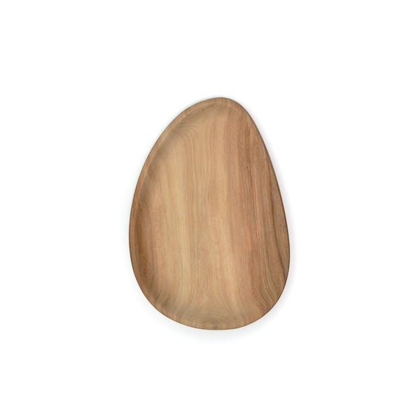 Hand-Carved Albizia Wood Serving Plate