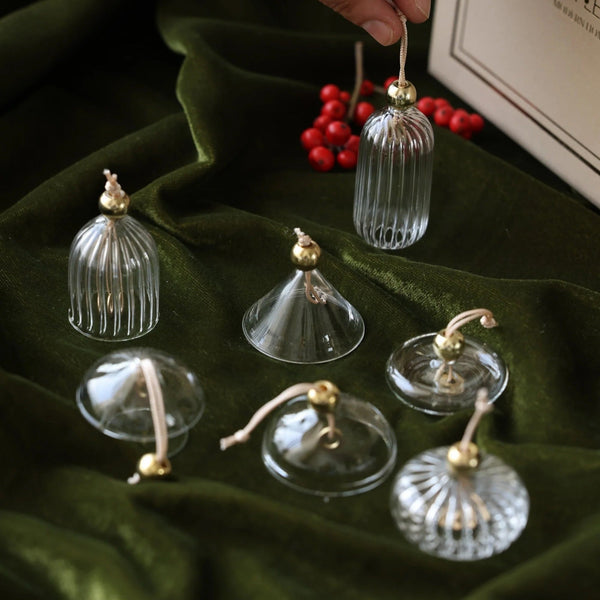 Borosilicate Glass Ornaments, Set of 4