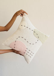Punch-Needle Eco-Cotton Throw Pillow