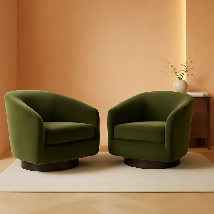 Forest Green Velvet Swivel Accent Chair – chair | Roost & Roam