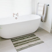 Hand-Woven Stripe Cotton Bath Mat