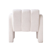 Boucle Upholstered Accent Chair — styled in a complete room vignette