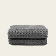 Waffle-Weave Cotton Bath Towel Set