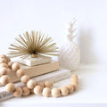 Wood Bead Jute Tassel Garland