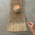 Handwoven Crochet Fringe Table Runner