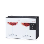 Faceted Crystal Coupe Glass Set
