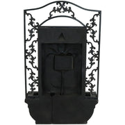 Fleur-de-Lis Scrollwork Outdoor Wall Fountain