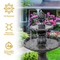 Two-Tier Solar Outdoor Water Fountain