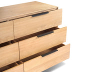 Light Oak Six-Drawer Dresser