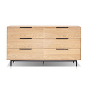 Light Oak Six-Drawer Dresser
