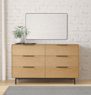 Light Oak Six-Drawer Dresser