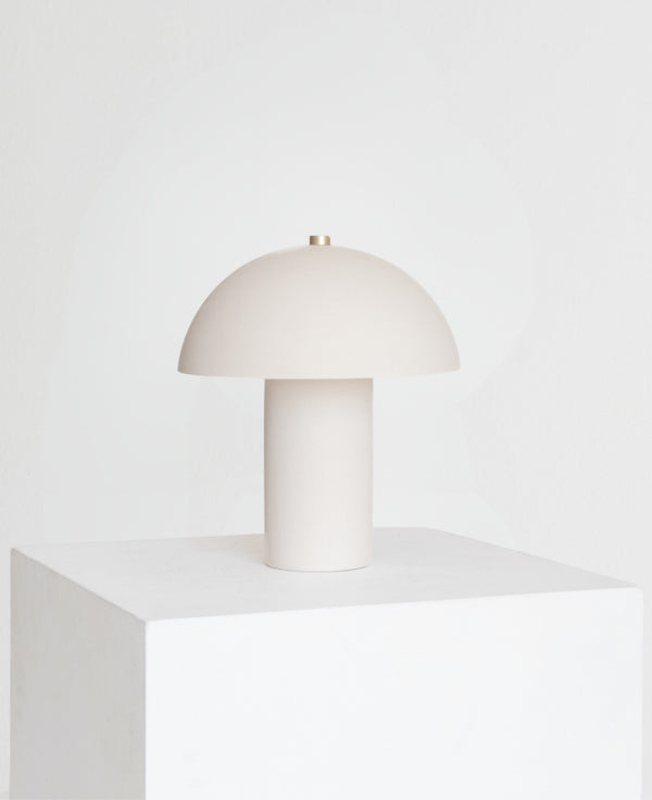 Dome Shade Matte Cream Table Lamp