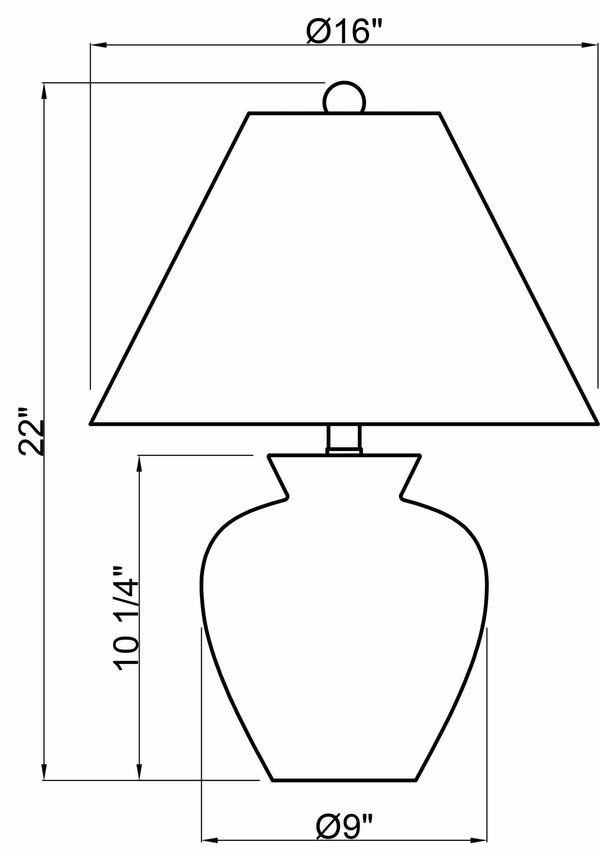 Matte Ceramic Urn Table Lamp