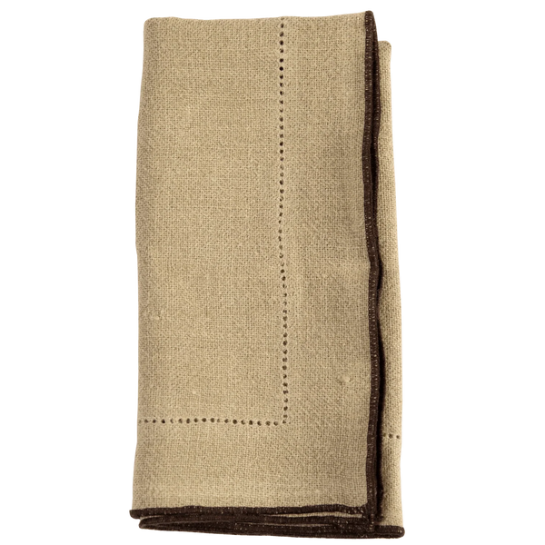 Hemstitch Linen-Blend Dinner Napkin Set