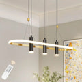 Black & Gold Four-Light LED Island Pendant