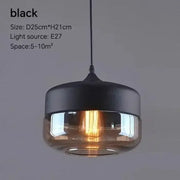 Wood-Grain Cap Glass Pendant Light